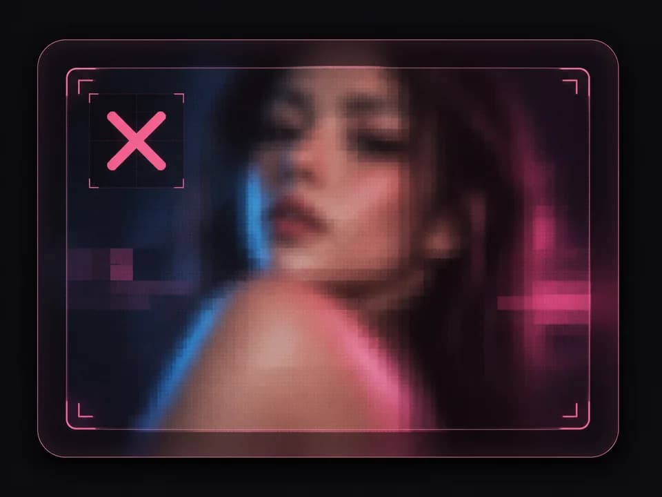 Blurred, obstructed, or over-cropped example